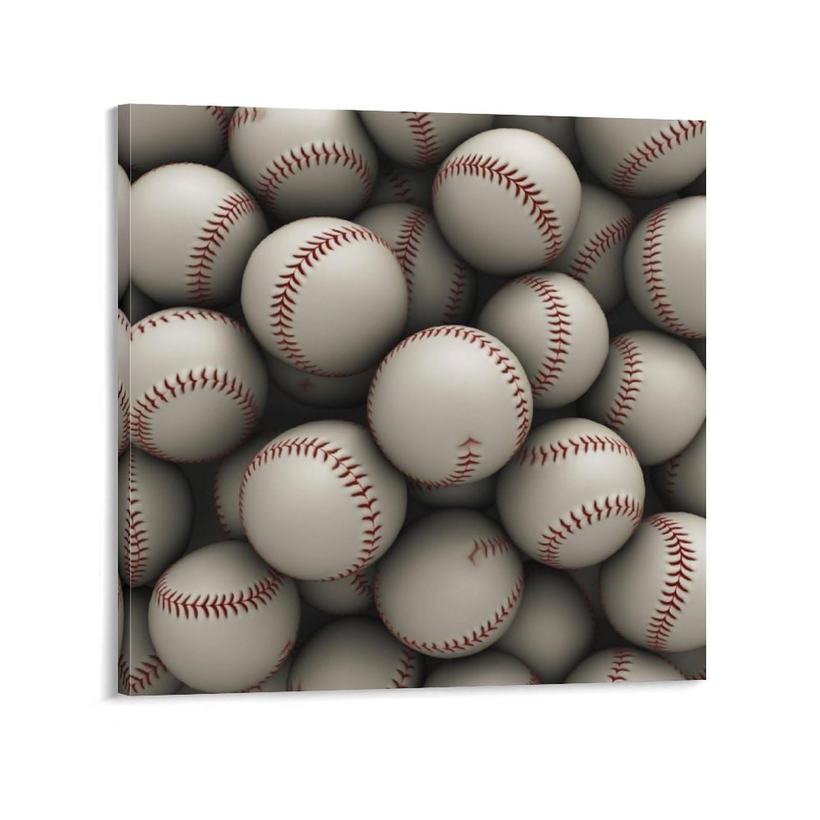Baseball Canvas Wall Art for Bedroom 24x24inch(60x60cm) Canvas Prints Artwork for Walls Modern Picture Artwork Painting for Living Room Aesthetic Wall Paintings for Bathroom Kitchen Office Decor