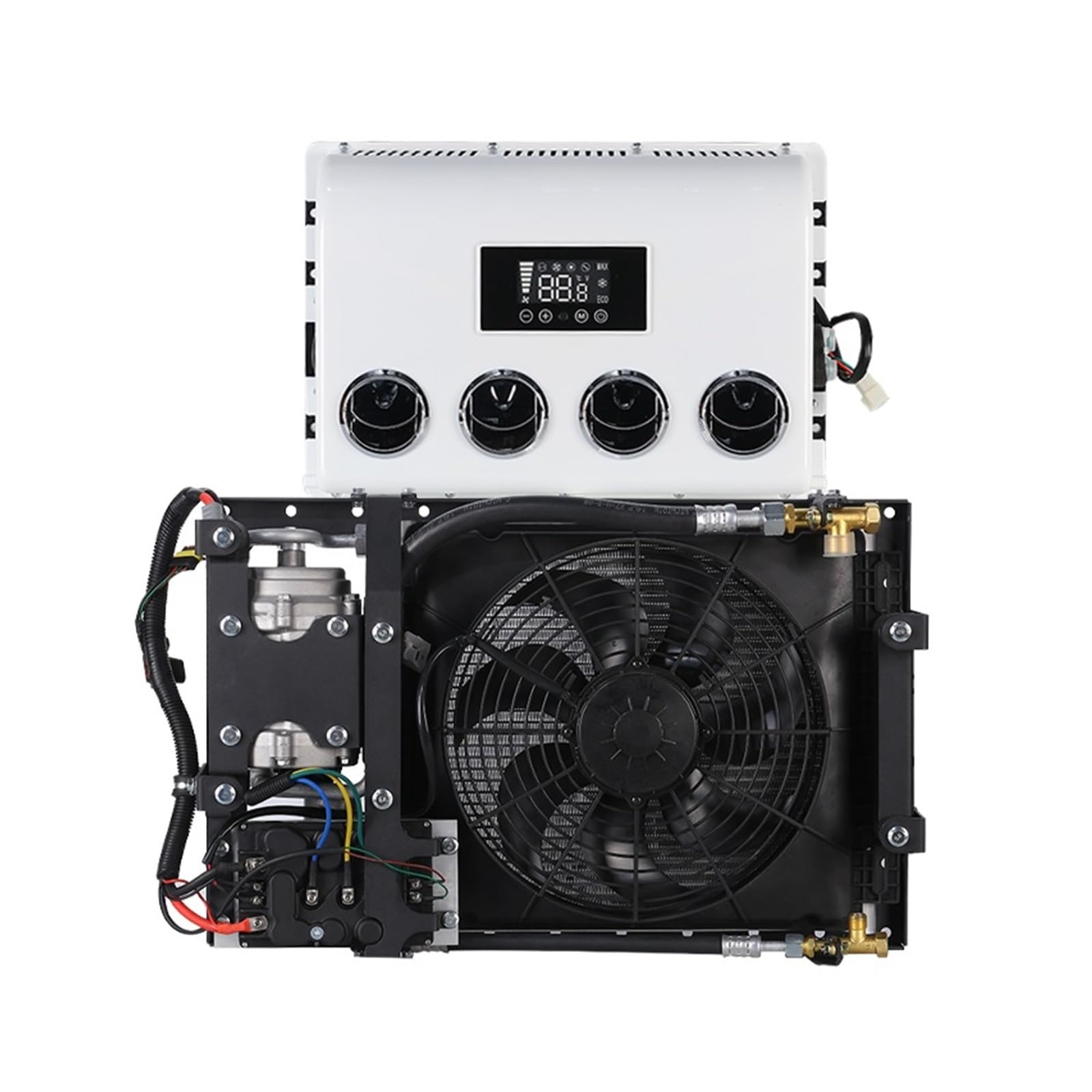 Sistema De Aire Acondicionado For Coche Eléctrico DC 12V 48V EV A/C Potente Fácil Enfriar Cualquier Momento