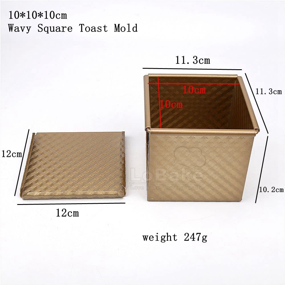 Moule à Pain Anti-adhésif Doré Avec Couvercle – Format Carré Moderne Pour Toast Japonais & Mini Pain