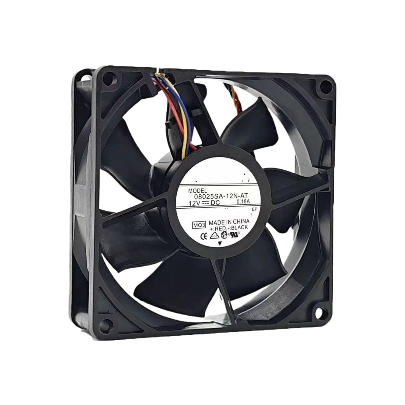 UWUKCJOKQ 80mm Fan 08025SS-12N-AL 80x80x25mm 12V 0.21A Cooling