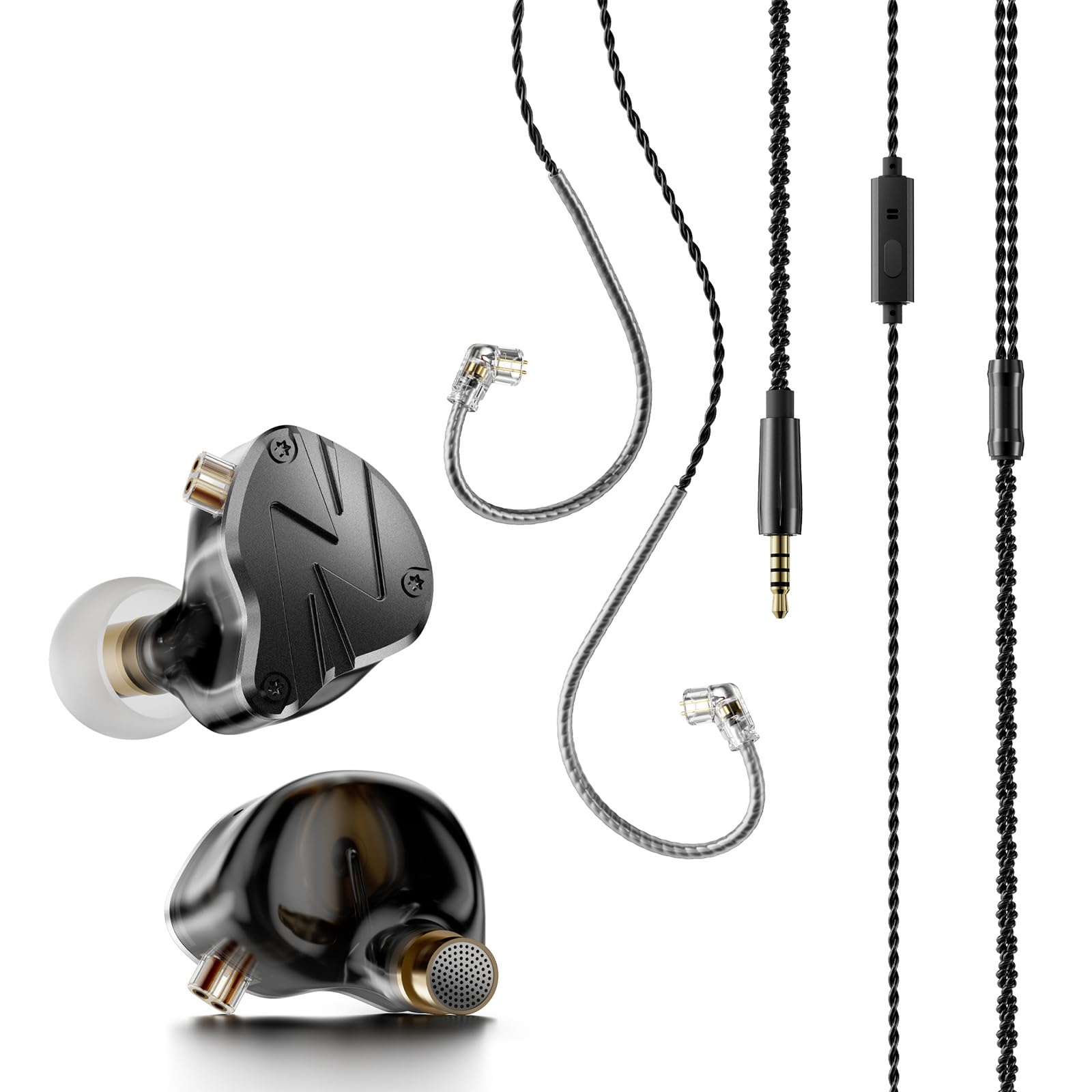 Auricolari in-ear per scuola, classe, biblioteca, viaggi, cavo da 3,5 mm, per MP3, telefono, computer, laptop, cuffie con bassi potenti