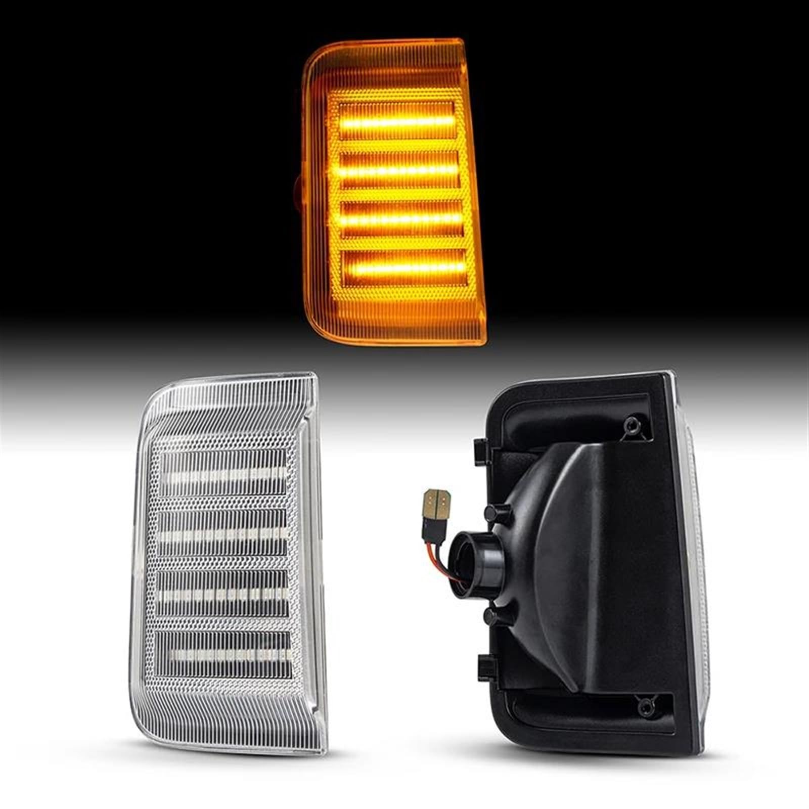 Auto Indicatore Direzione Compatibile con Fiat per Ducato 2006-2019 2 Pezzi Dinamici Specchietto Laterale Lampeggiante Indicatore di Direzione 6325H1 6325H0 71748253 71748255(Silver)