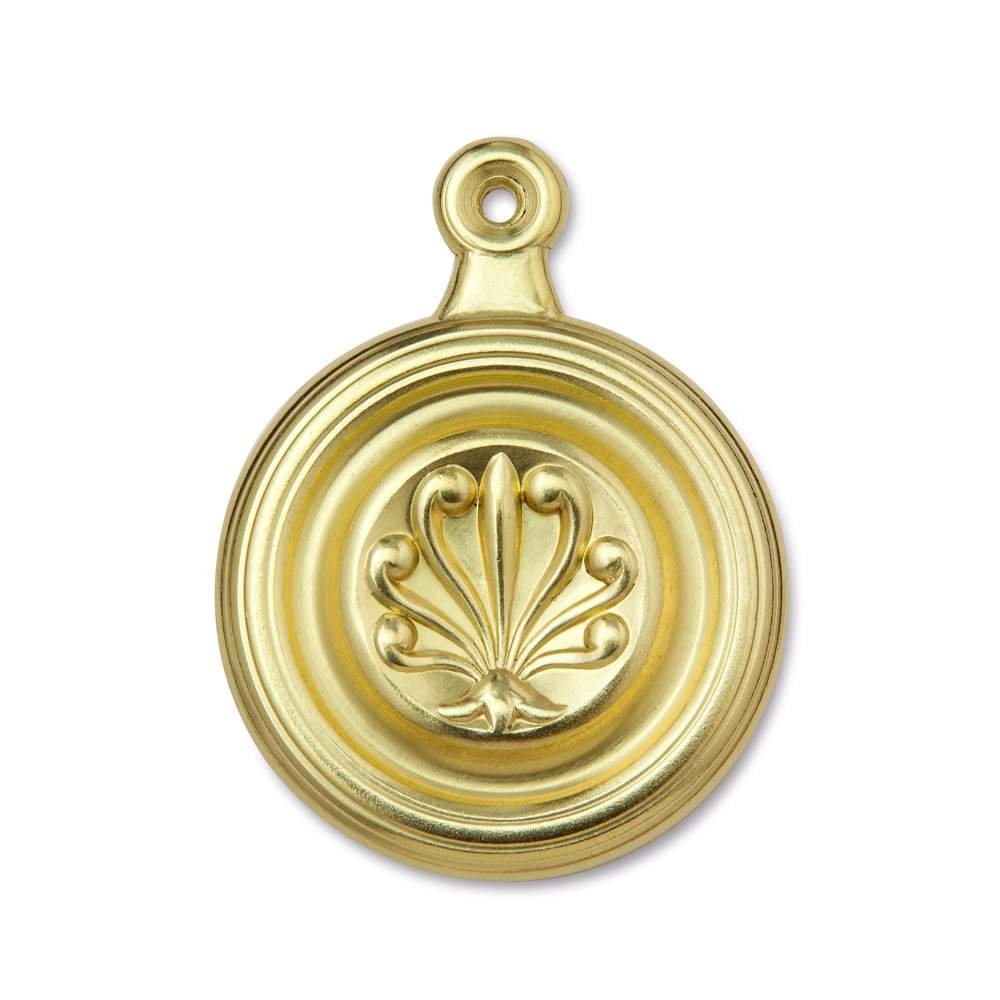 Fleur-de-lis Satin Brass - 1-3/4