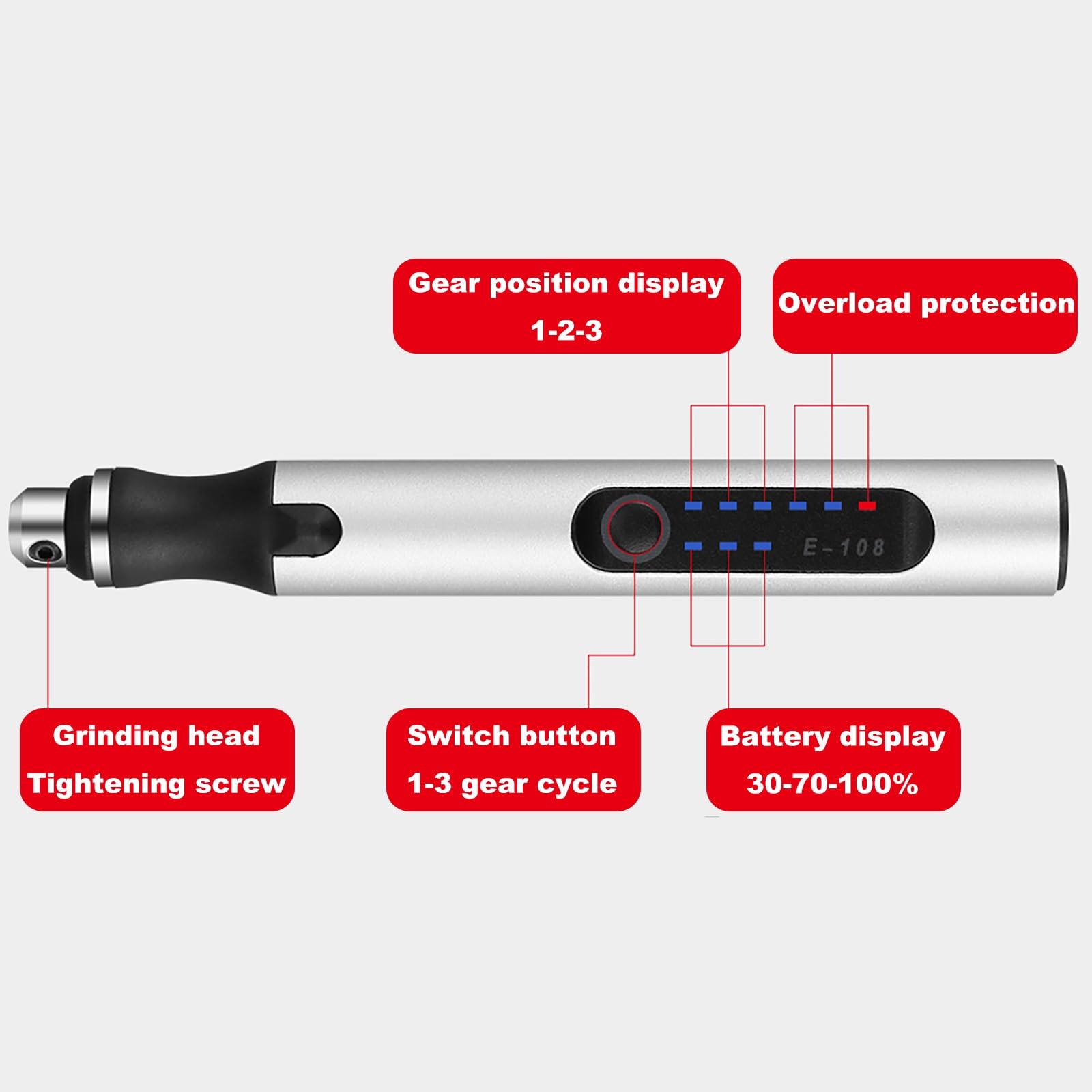 Stylo Graveur Electrique, Multifonction Stylo De Graver, Stylo Graveur Rechargeable, Conçu pour Les Bricoleurs Convient pour Le Métal Le Verre La Pierre Et Le Plastique(Rose Gold)