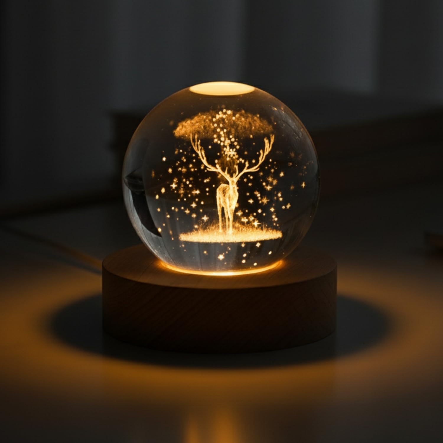 Universe Crystal Ball Night Light - 3D LED Lamp -1