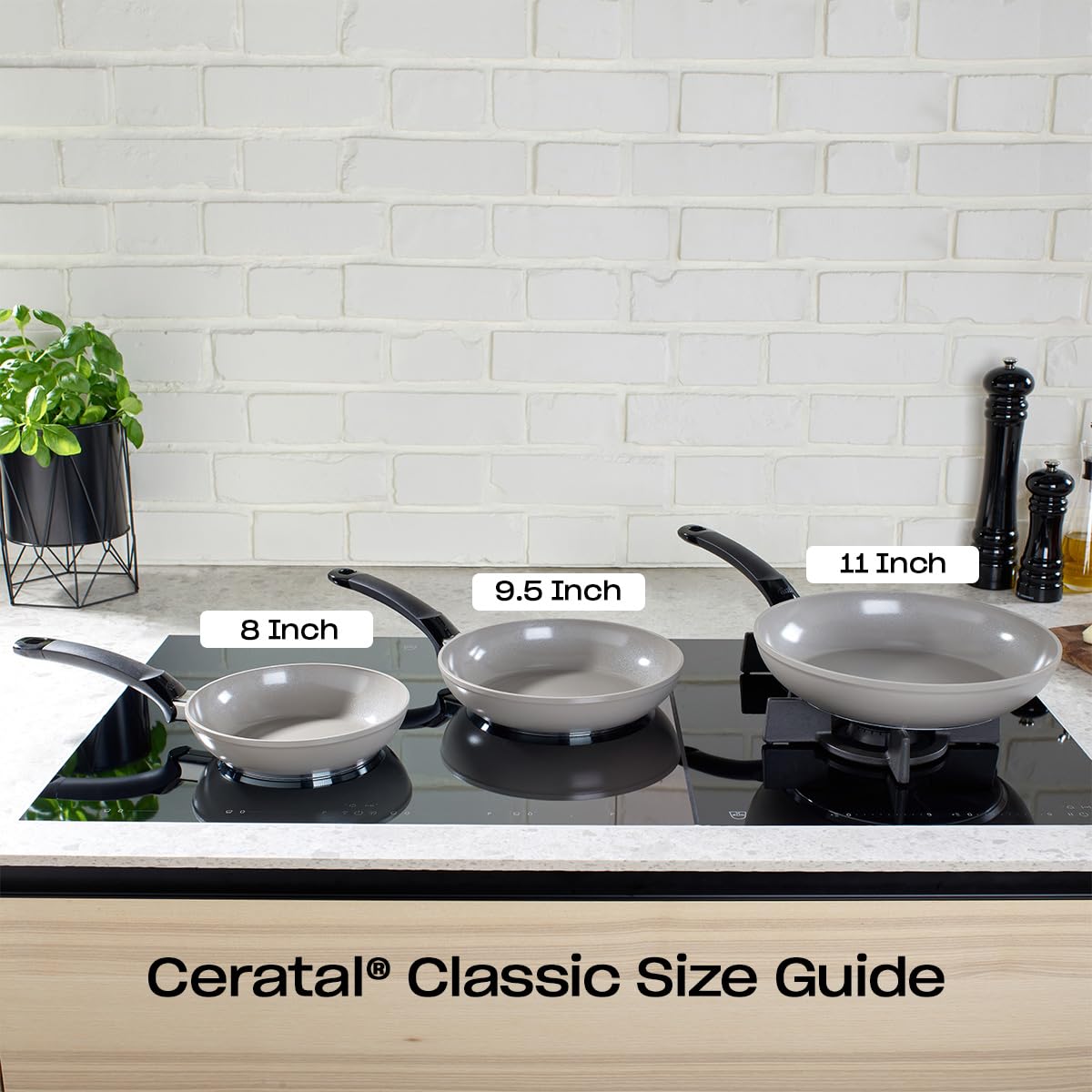 Fissler Ceratal Classic/Patelnia aluminiowa, pokryta ceramiką (Ø 20 cm) Patelnia ceramiczna nieprzywierająca - indukcyjna, szara