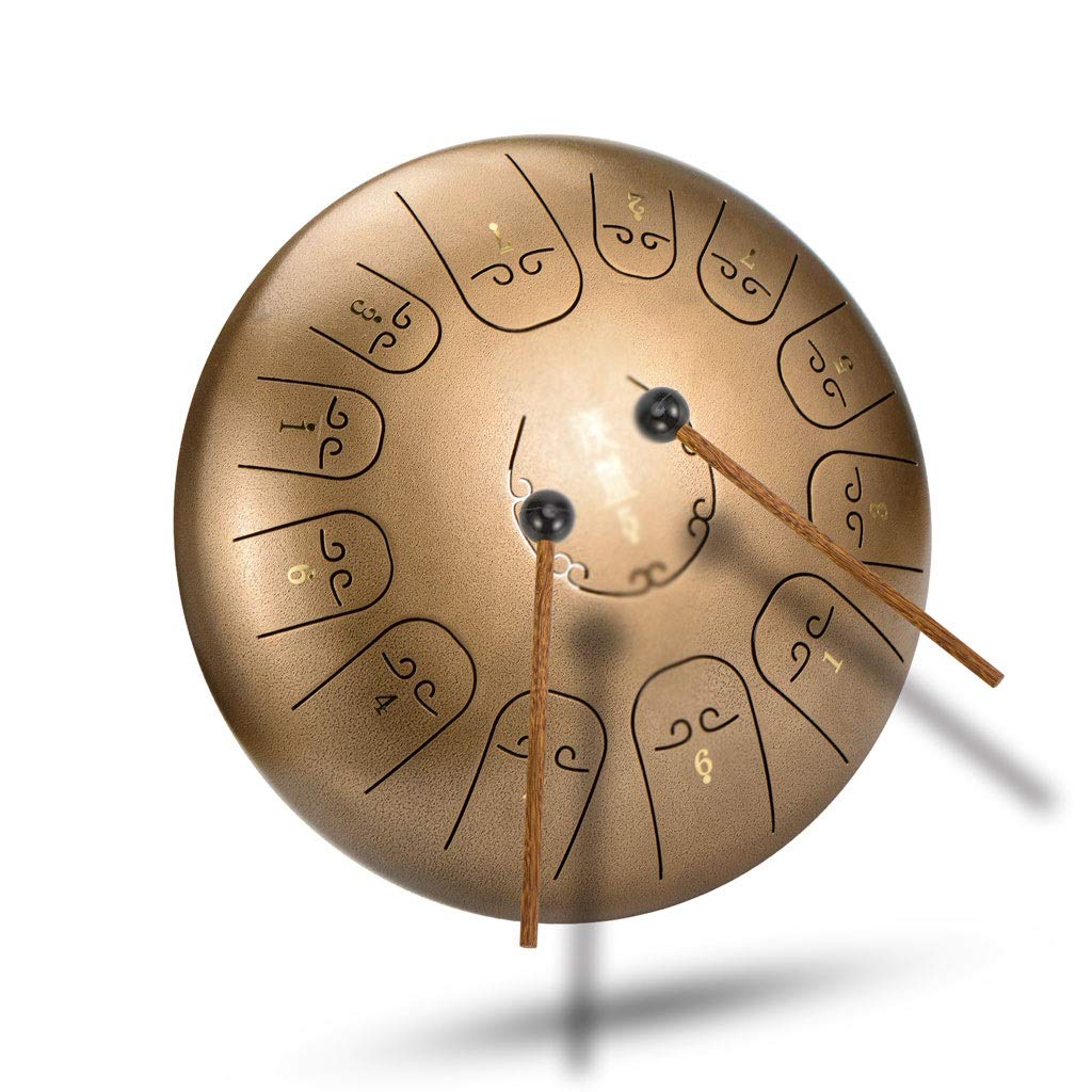 Steel Tongue Drum 12-inch 13-tone Ethereal Pan Beginner Musical Instrument Percussion