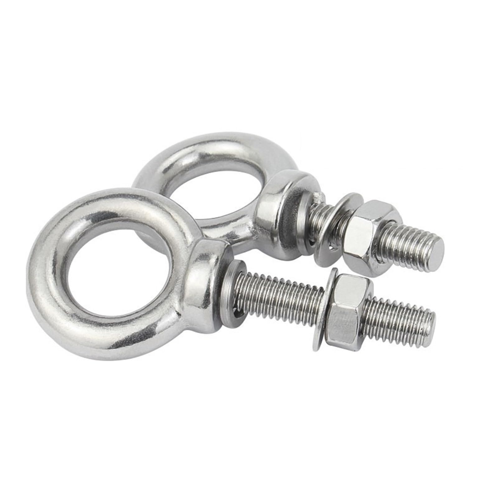 Set di golfari ad anello con rondelle e dadi | M3 M4 M5 M6 M8 Acciaio inossidabile 304(4sets,M6x60mm)