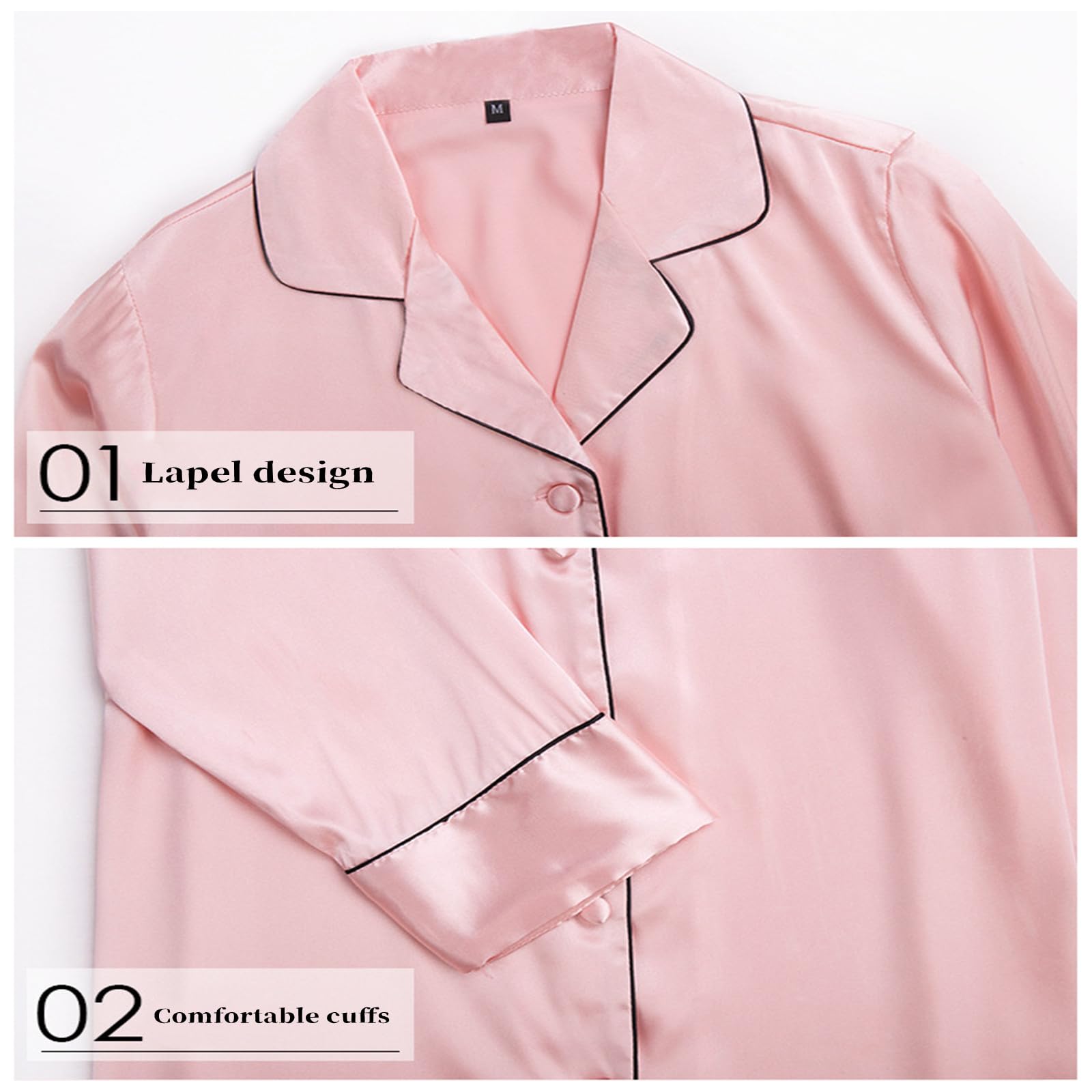 Pigiama Donna Camicia da Notte Sexy in Raso da Donna - Abito Estivo in Seta, Pigiama Sexy da Donna, Comodi Vestiti per La Casa-Bianco-l