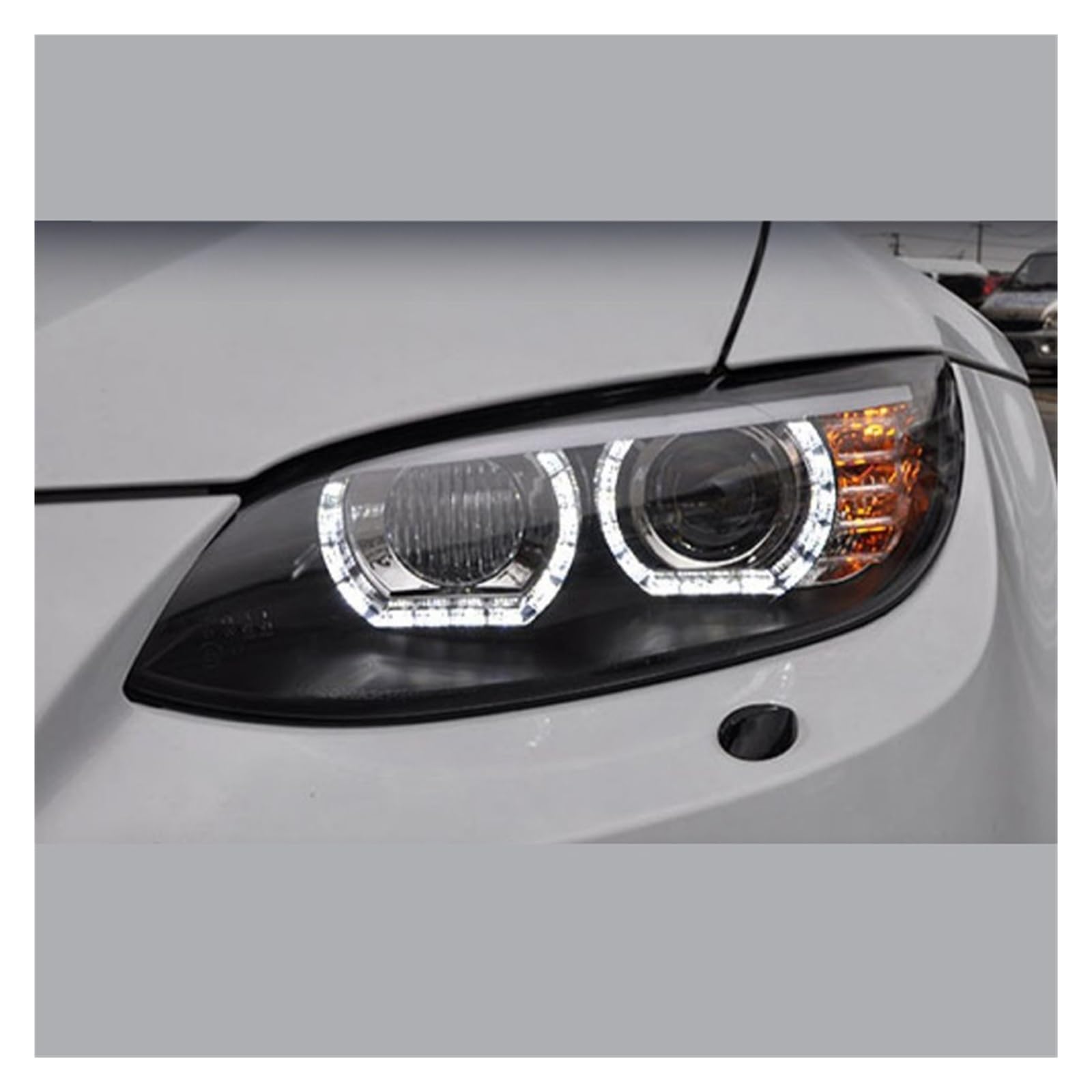 Reflektor do stylizacji samochodu kompatybilny z BMW E92 LED przednie światła 2006-2012 E93 330i lampa czołowa DRL sygnał obiektyw projektora akcesoria samochodowe (Color : No bulb in low beam)