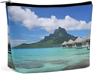 Tahiti Beach1 Toiletry Bag Portable Large Cap...