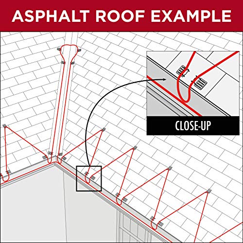 Heat Cable Roof Clip for Securing Ice Dam Heat Tape and Heat Cable to Roofs (25 Pack) (Aluminum)