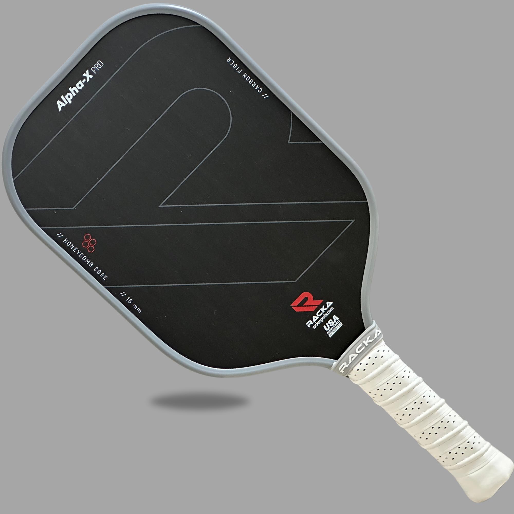 Raw Carbon Fiber Pickleball Paddle, 16mm Toray T700