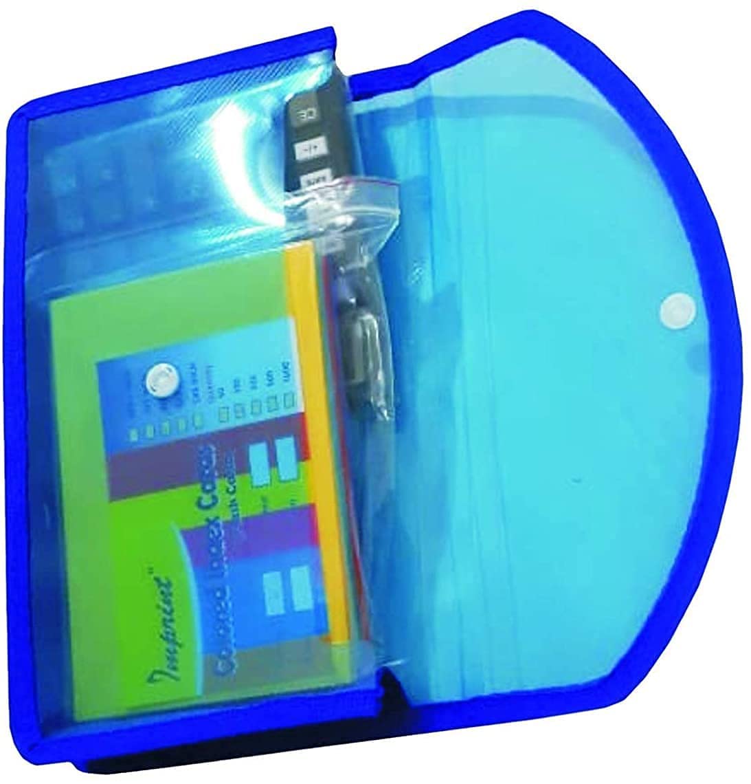 KEEPING Flexi Button Bag Cheque Book Holder/Document Holder/Passbook Holder/Cheque Book Organizer/Cheque Book Pouches Multicolour (Pack of 8) 3