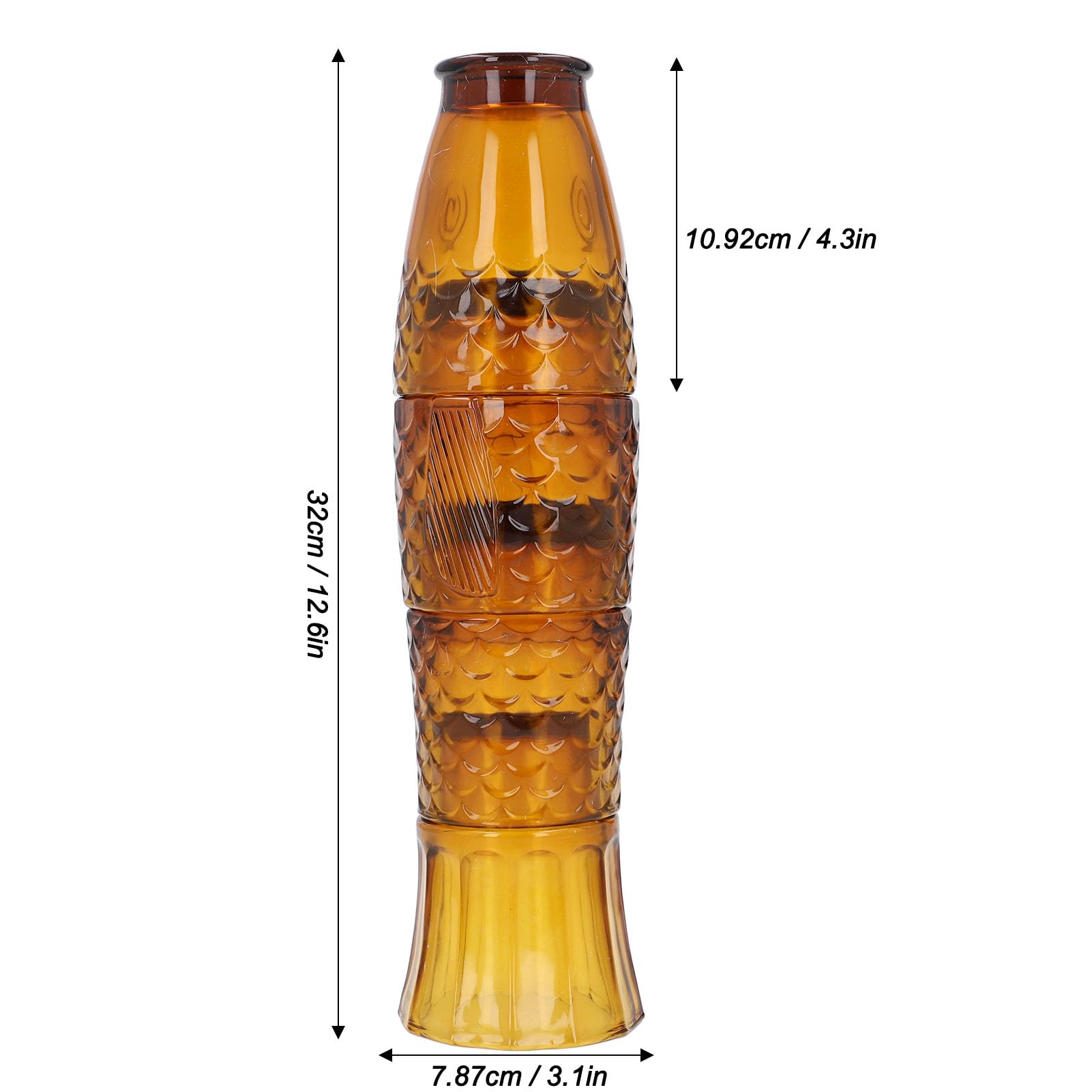 Fish Stackable Szklane kubki dekoracyjne szklanki do drinkingu do domu, baru, na imprezę
