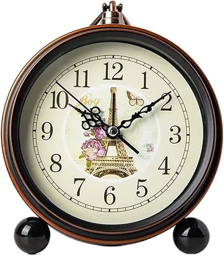 Miniatura 8 de Alarm Clock Bedroom 5" Analog Silent Alarm Clock, Non Ticking Alarm Clocks for Bedrooms Bedside, Battery Operated, Easy to Set Table Clock Bedside