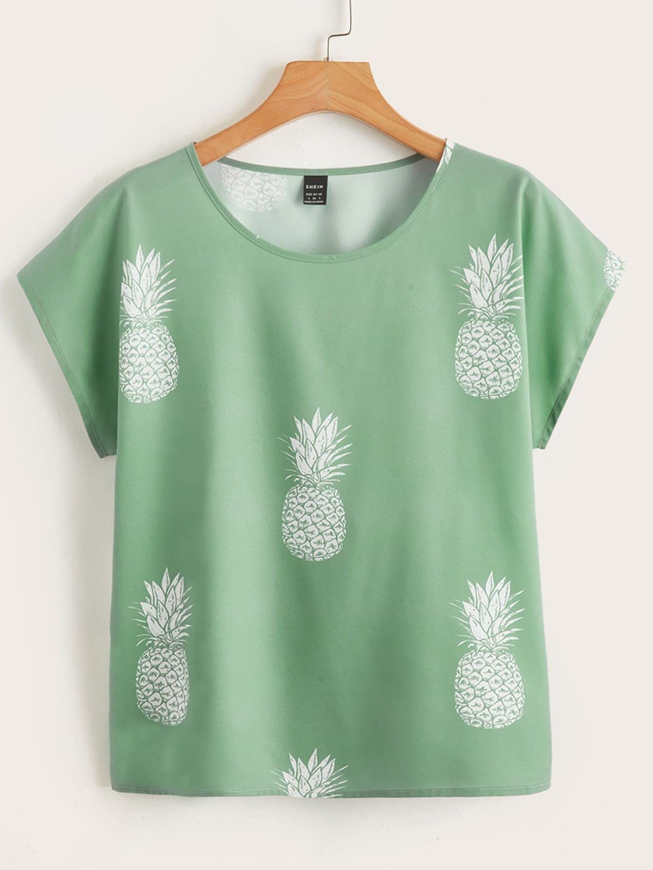 T-shirt à manche courte vert taille M pour homme en coton léger