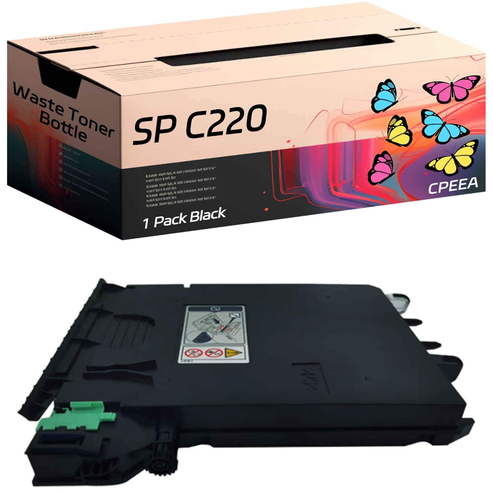 CPEEA Compatible for Ricoh SP C220 Waste Toner Bottle Work for Ricoh Aficio SP C240SF SP C242DN SP C242SF M C250FW M C250FWB M C251FW P C301W Printers