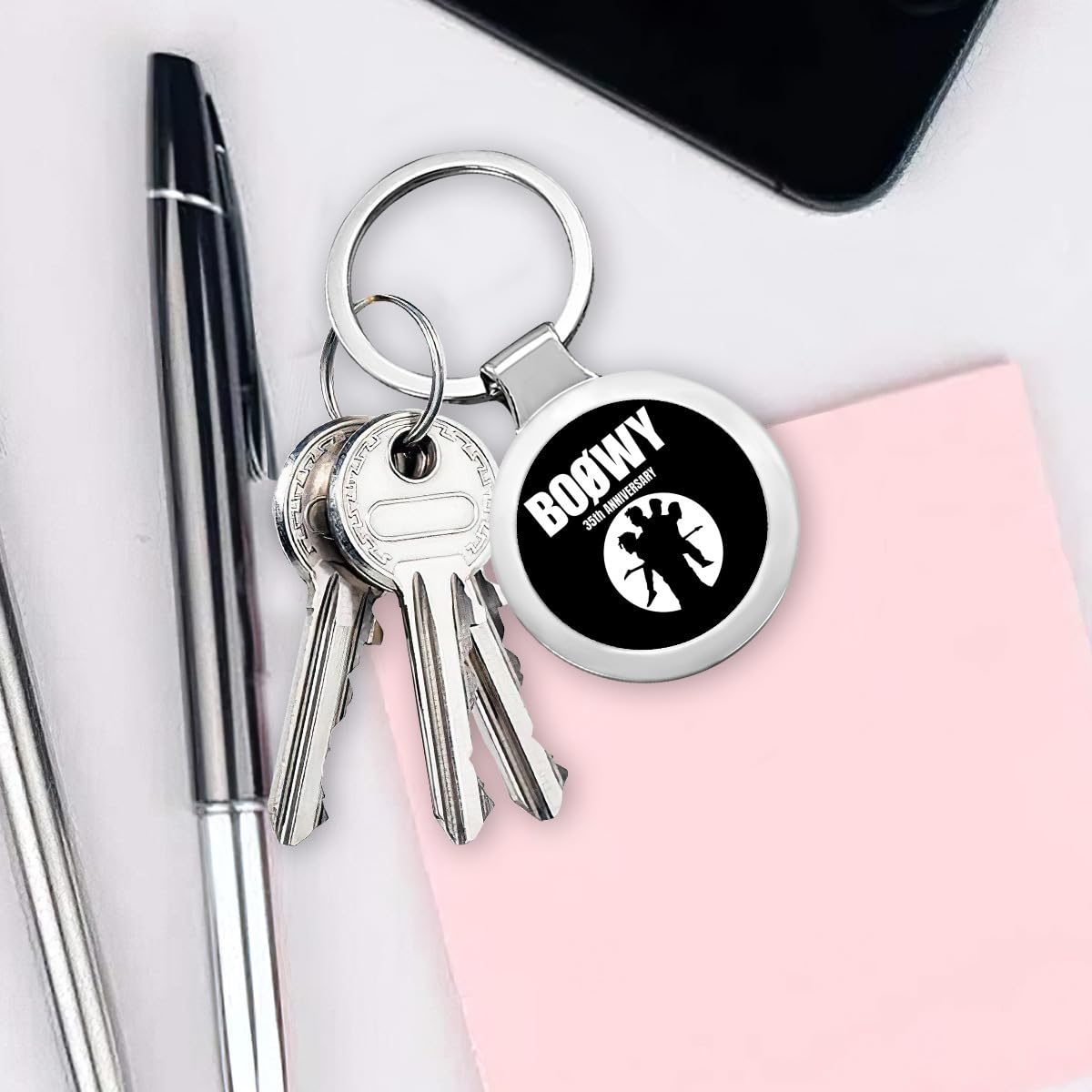 Amazon.co.jp: キーホルダー ボウイ Boowy Boøwy グッズ キーリング