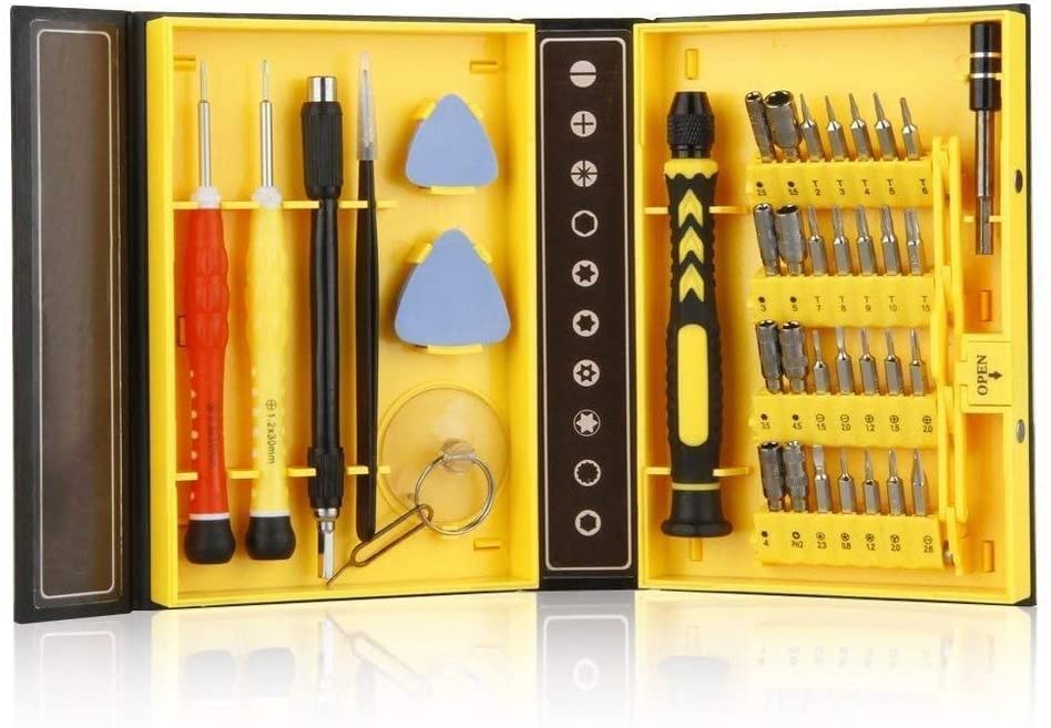 ET 38 in 1 Precision screwdriver tool kit compact Repair Maintenance Opening Pry set With Tweezers Triangle Paddle For iPhone iPad Computer Laptop Watches Camera