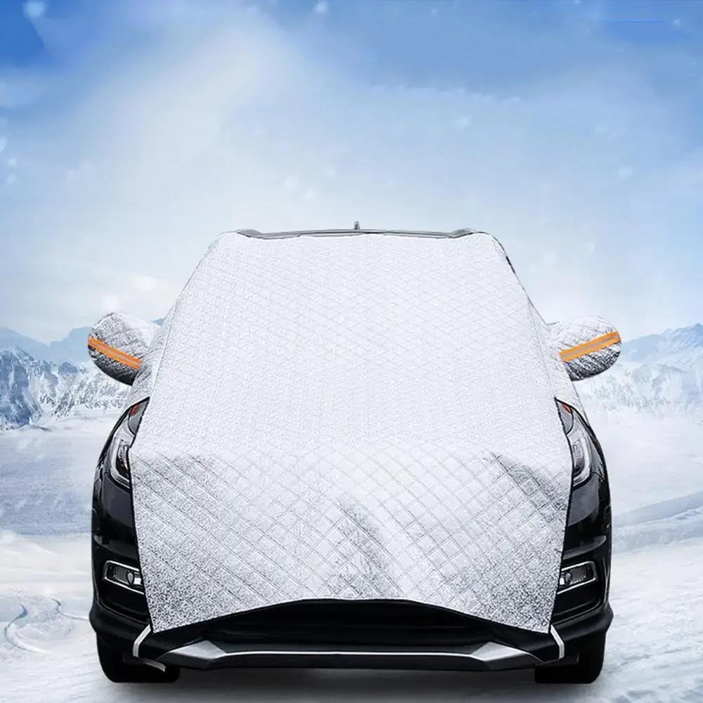 Housse de Protection pour Pare-Brise Couverture Universelle Protection Contre Neige Voiture D'extérieur Étanche Poussière Demi-Couverture Multifonctionnelle Extérieur pour Berline SUV Protection Pare
