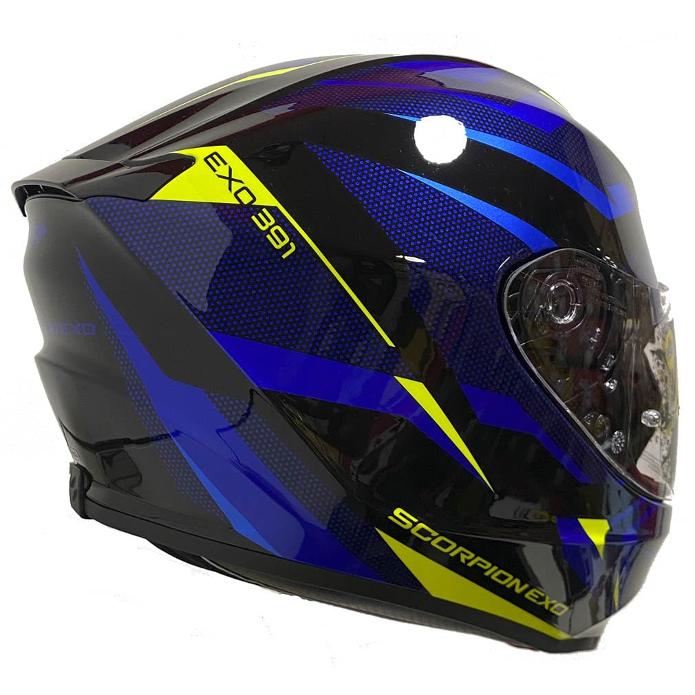 Scorpion Exo-391 Aaxo Azul | Casco de Moto Integral Unisex Hombre y Mujer Homologado ECE 22.06 (L)