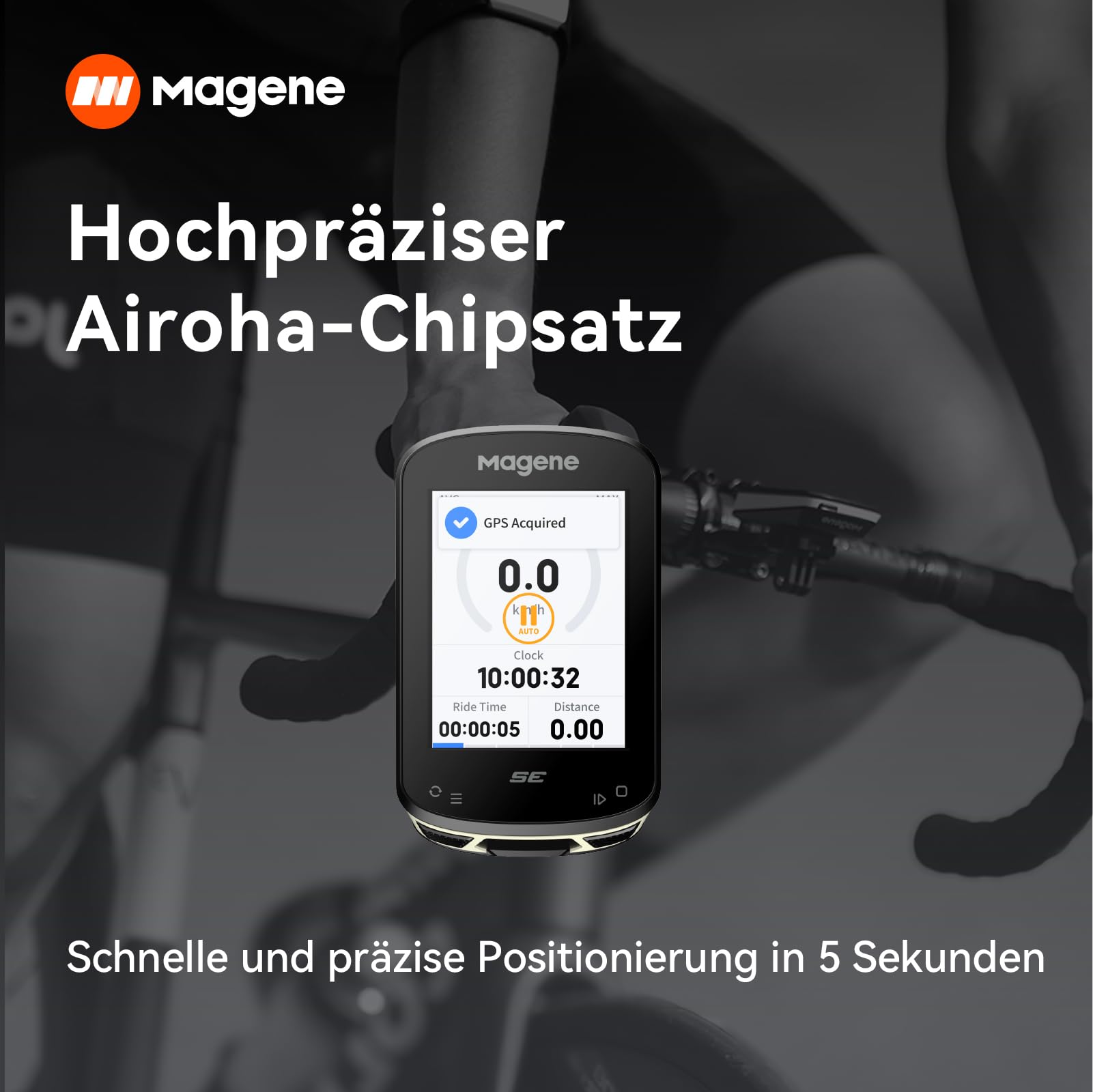Magene C506SE GPS Kabellos Fahrradcomputer, Streckennavigation, 2,4-Zoll-wasserdichte-Farbbildschirm, WiFi&Bluetooth, Benutzerdefinierte Daten, 11 Sprachen
