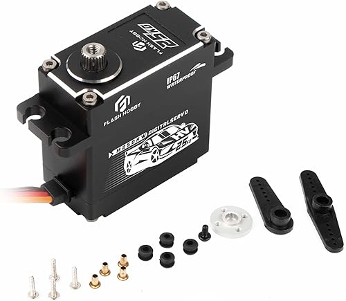 FLASH HOBBY Servo de dirección impermeable IP67 de 551lbs de alto par RC Digital Servo engranaje de metal completo y engranaje de acero inoxidable