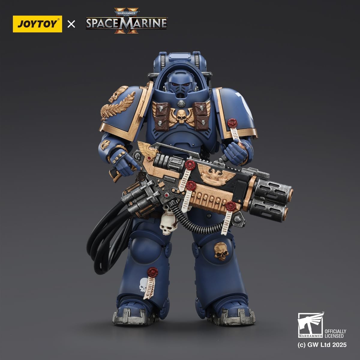 JOYTOY Warhammer 40K 1/18 Action Figures Ultramarines Heavy Artificer Armor with Relic Multi-Melta Model Collection Ultramarines