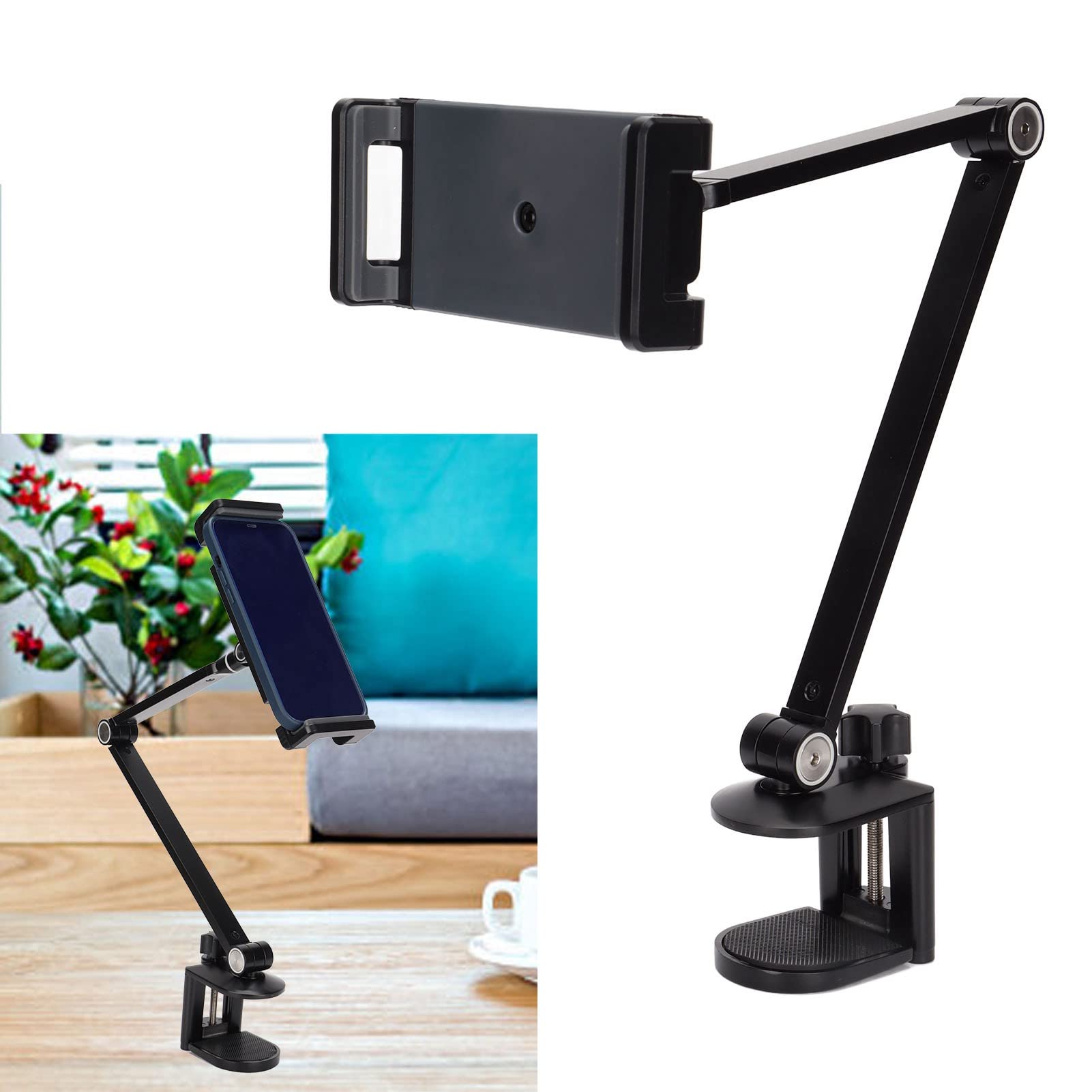 Stojak na tablet 360 stopni, uchwyt na tablet ze stopu aluminium, solidny i stojak na biurko do nauki, z kluczem sześciokątnym do tabletu telefonu komórkowego 47. 129 cali