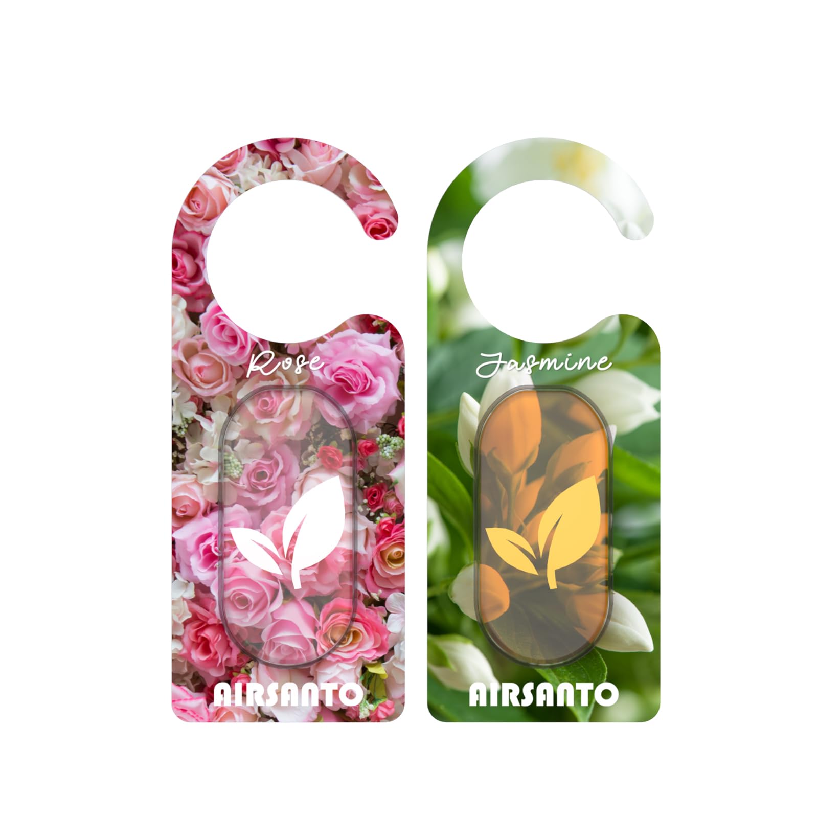 AirsantoHome Fragrance Sachets for Drawers and Closets, Car Air Fresheners Long Lasting Essential Oil Scented Sachets Bags, Unique Potpourri Bags Closet Freshener (Pack of 2, Jasmine & Rose)