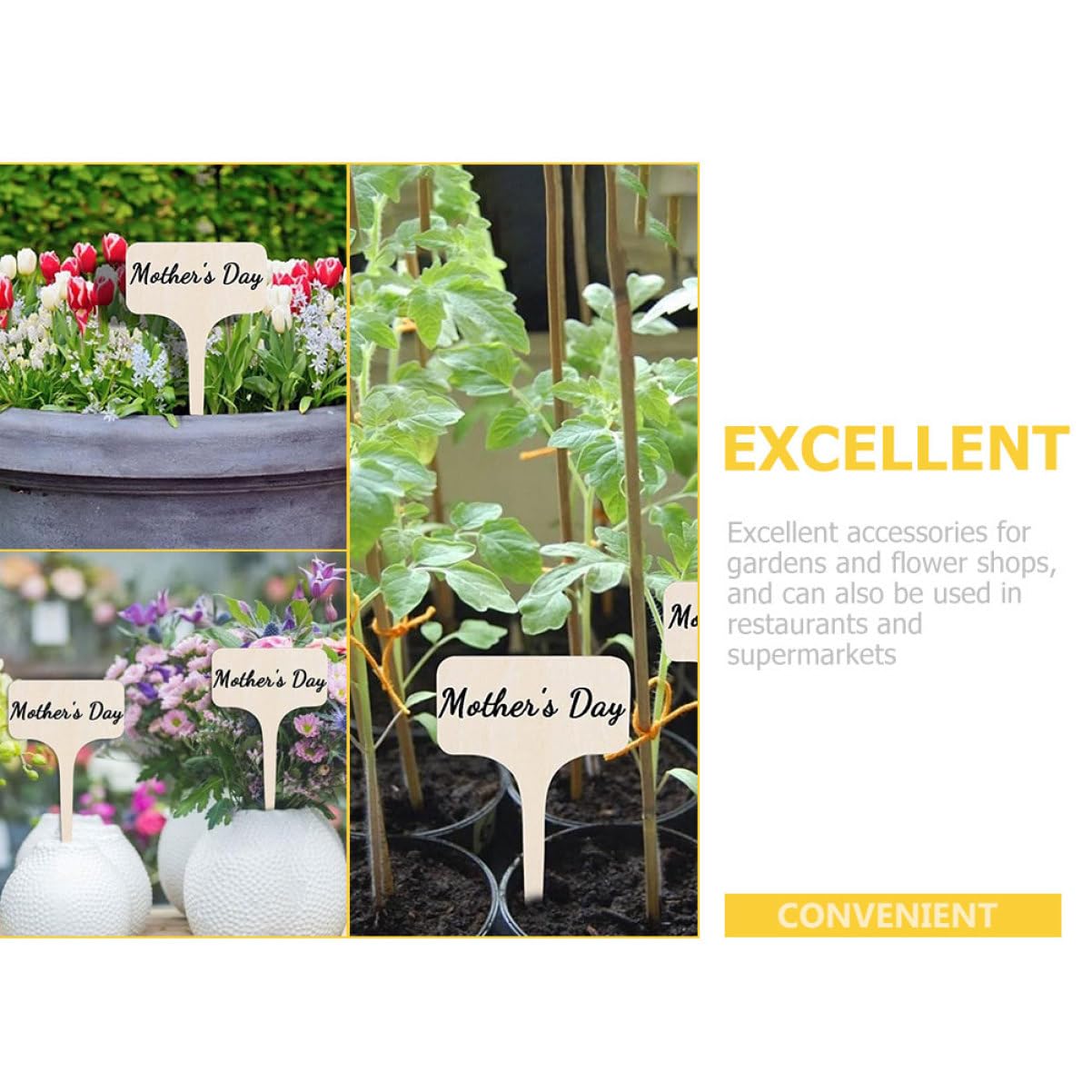Kisangel 100pièces Étiquettes Non Fini Pour Plantes Marqueurs De Jardin Pour Fleurs Et Signalisation De Classification Des Plantes Pour Et Potagers