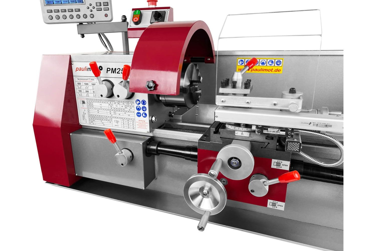 PAULIMOT Drehmaschine PM2500 mit 400 Volt Motor und Messsystem