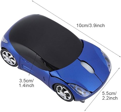 Miniatura 7 de ASHATA Ratón de coche 2.4G con receptor USB 1600DPI ratón óptico para PC, computadora portátil, tableta, mouse alto lindo para XPWin7ME2000para OS