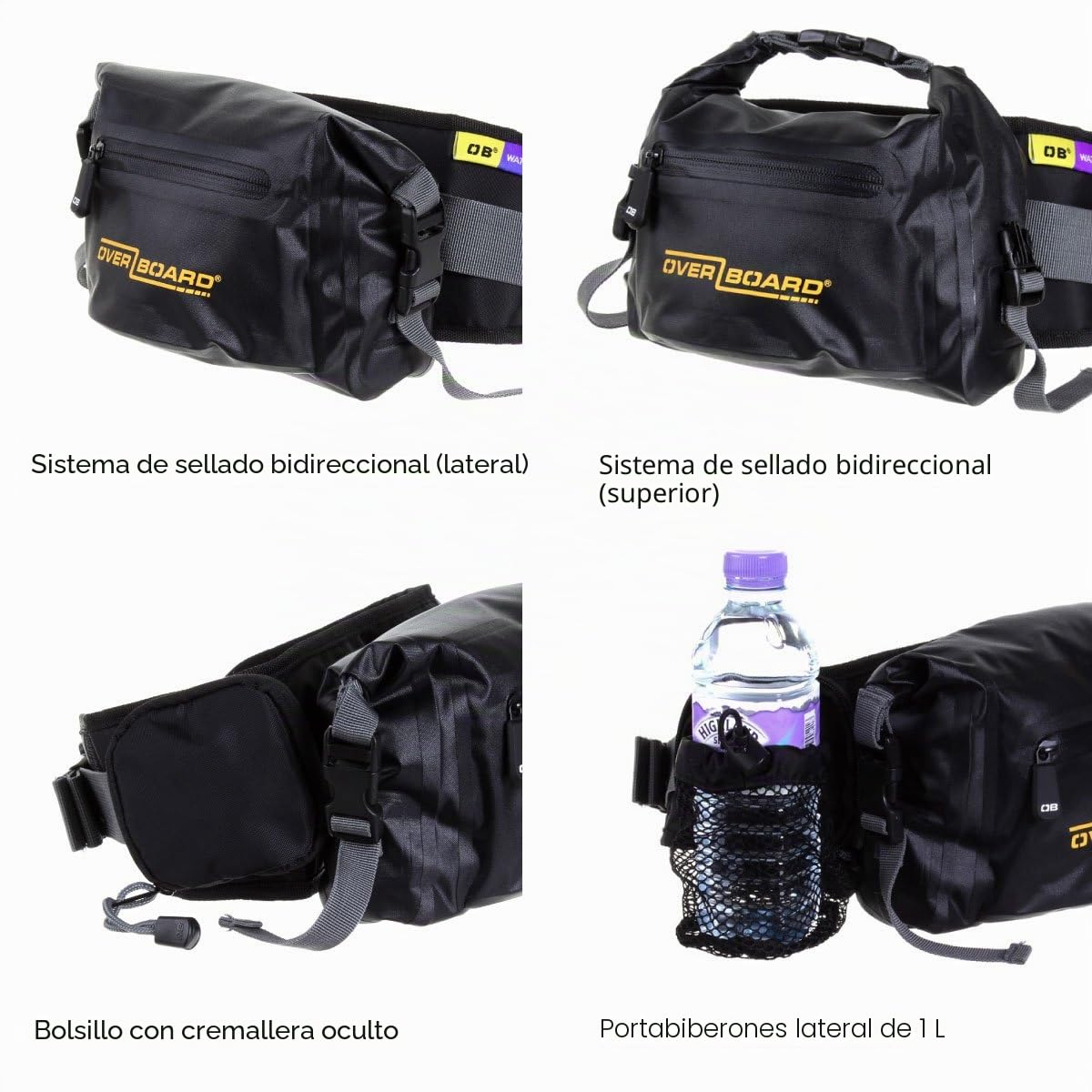 OverBoard Pro-Light - Riñonera 100% Impermeable