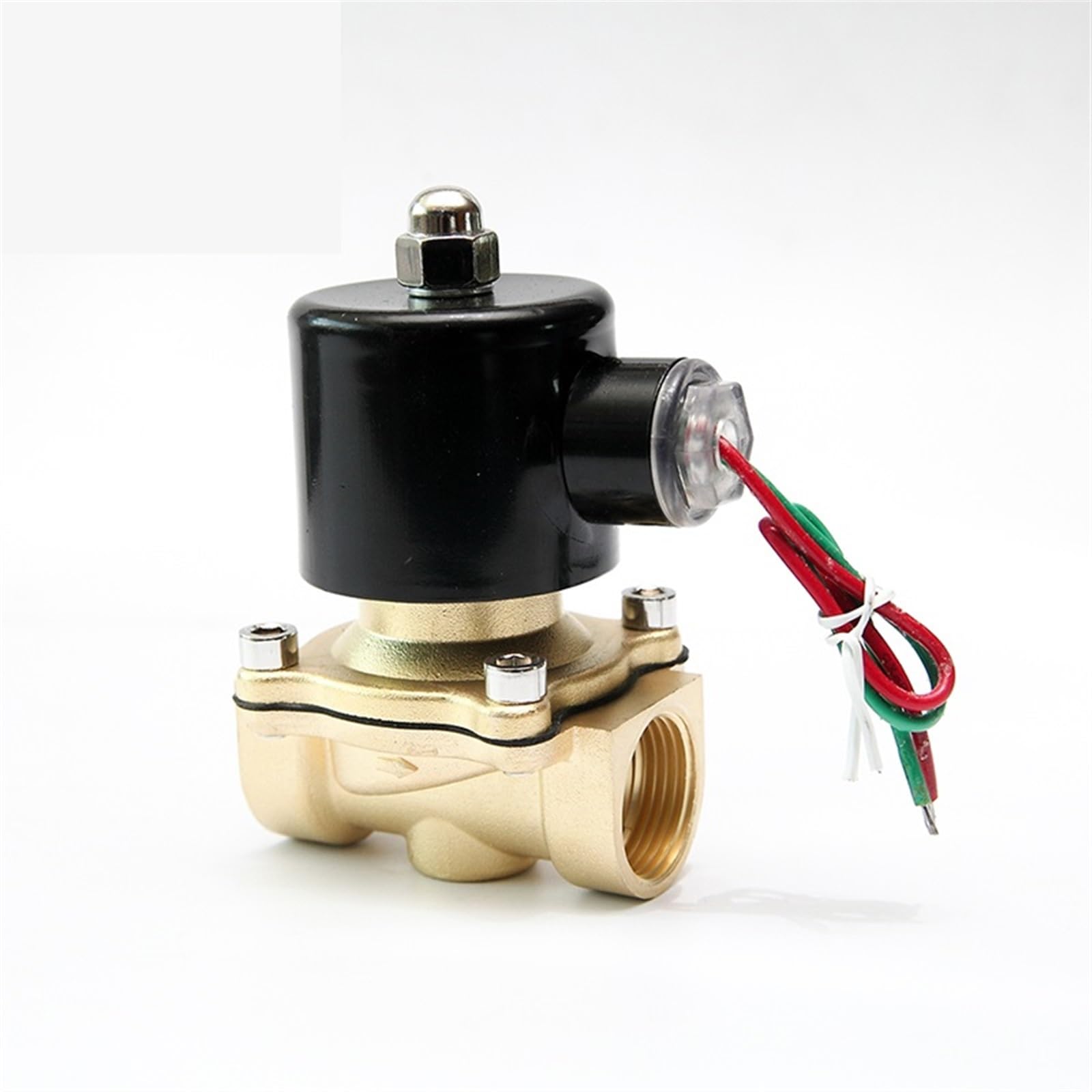 LDXMJZOT 1/8inch 1/4inch 1/2inch 1inch 2Inch 2 Way Direct Acting Solenoid Valve Water 220V 12V 24V 110V Brass Normally Closed 1Pcs(Npt-110vac,1-1/4inch)