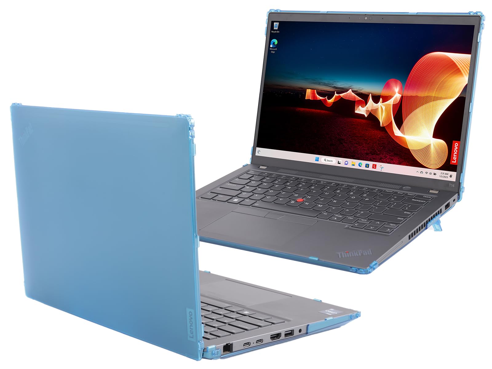 mCover - Custodia rigida compatibile solo con Lenovo ThinkPad T14 Gen 5/Gen 6 da 14 pollici (con cerniera a 180°, non compatibile con altri modelli Lenovo), colore nero