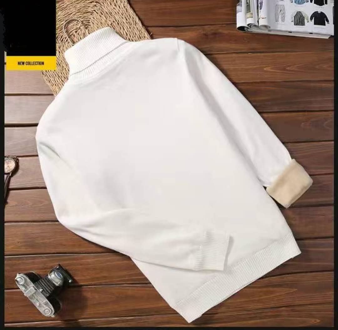 Maglione Uomini Macile Altenza Altente Trendio Preso Caldo Autunghio E Miglio Inverno-White,3XL