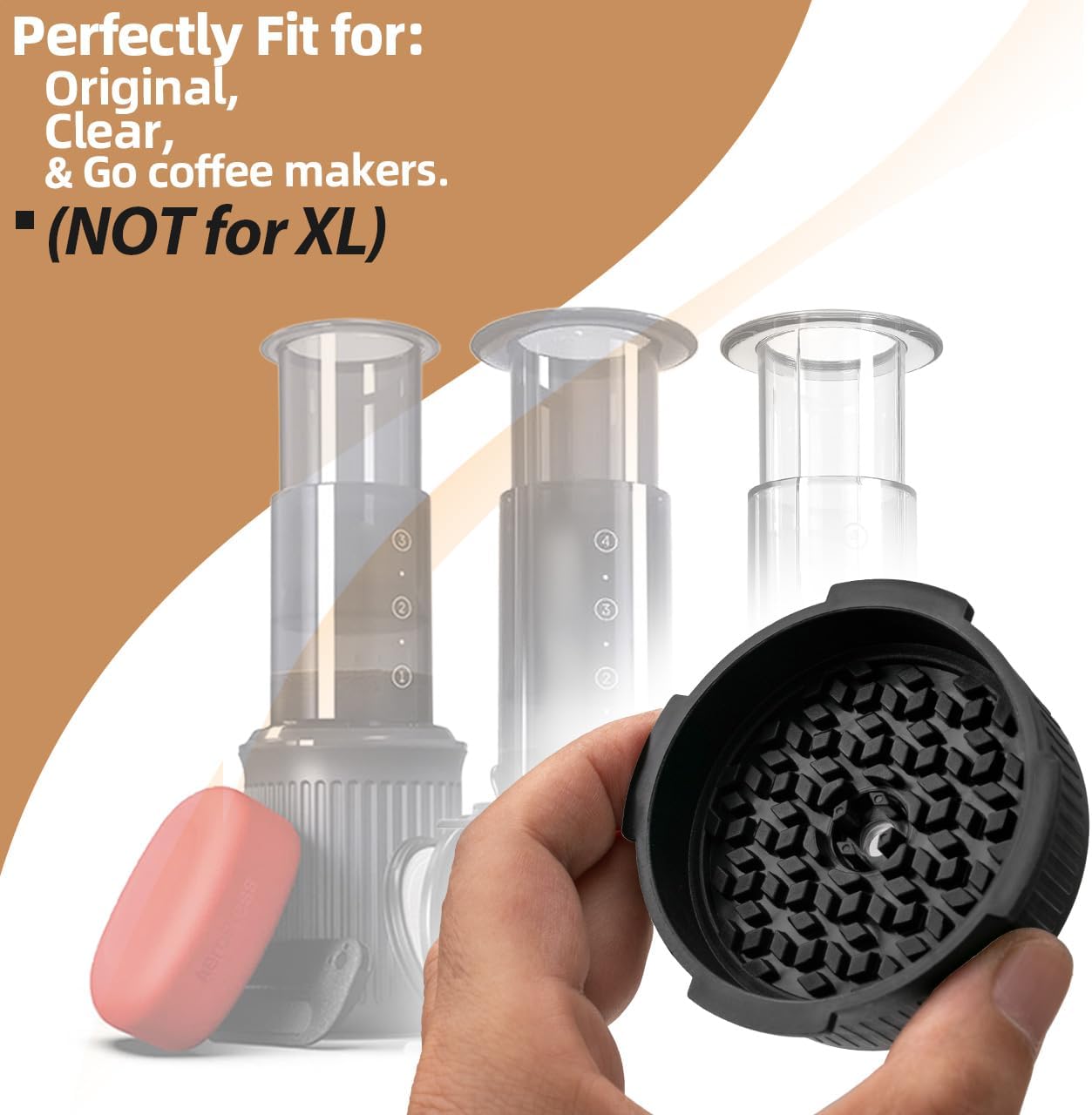 Flow Control Filter Cap Replacement for Original, Go, Go Plus & Clear Portable Coffee Espresso Maker Accessories Filter Lid for Aero Press Coffee Machine - No Drip Coffee Filter Cap