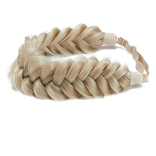 TOECWEGR Synthetic Hair Braided Headband Classic Wide Strands Wedding Disorderly