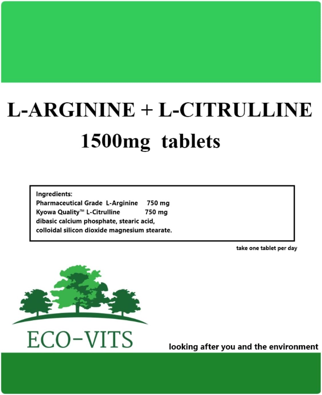 LARGININE + LCITRULLINE 1500mg (120 Tablets) Circulation Heart
