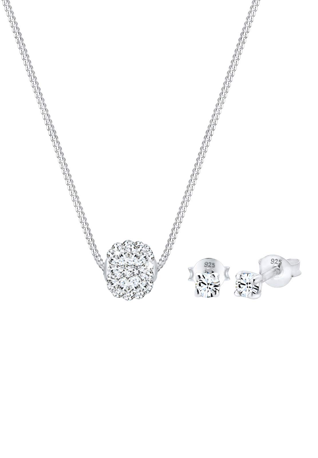 Elli Jewelry Set Basic Crystals 925 Sterling Silver