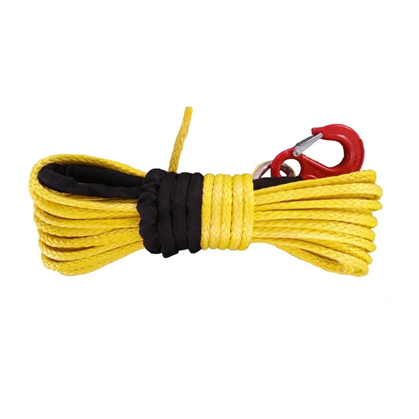 Syntetyczna lina do wyciągarki, 10mm x 30m Synthetic Winch Rope Multicolor 9300KG Breaking Strength With Hook