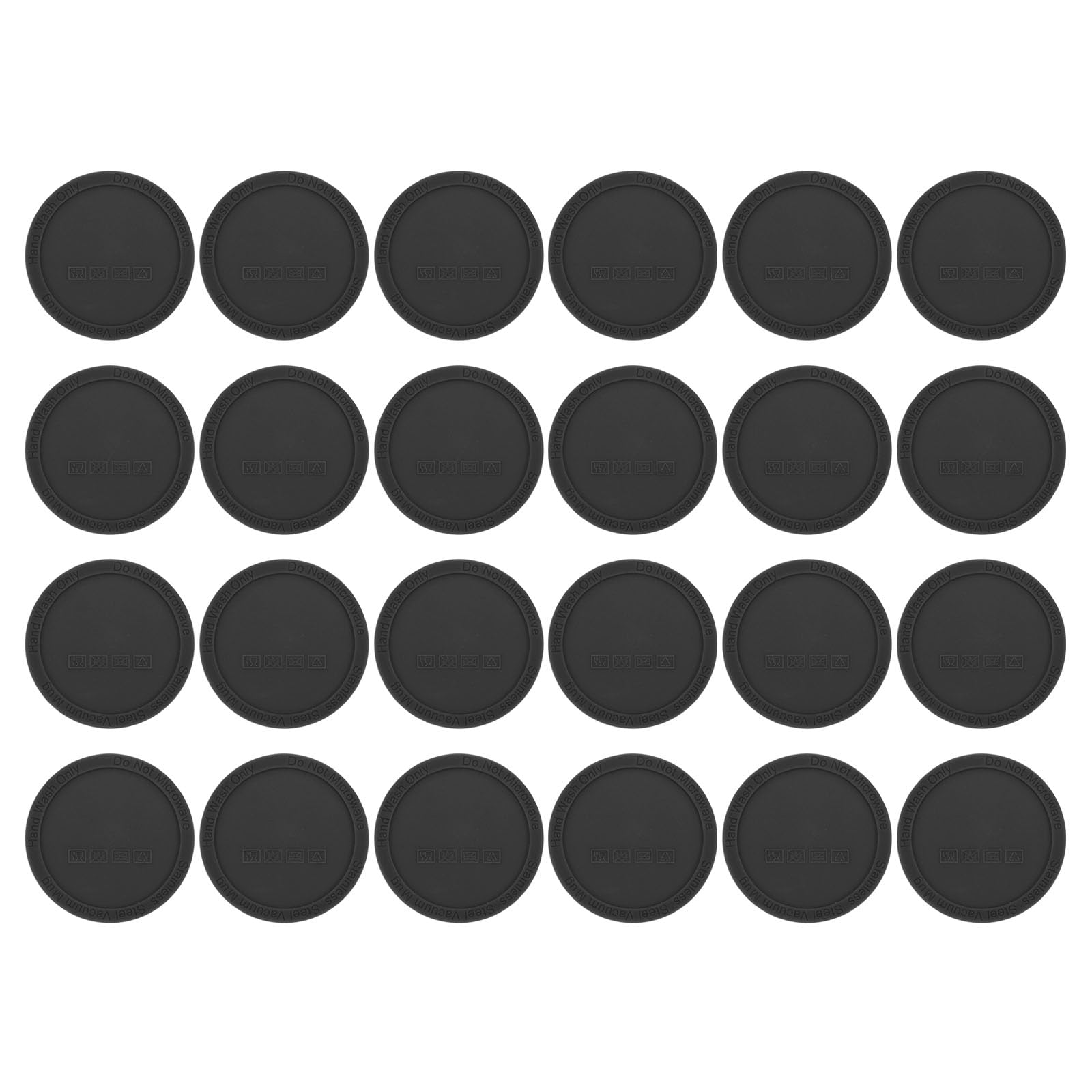 Silicone gobelet sublimation autocollant 58mm noir mat protecteur