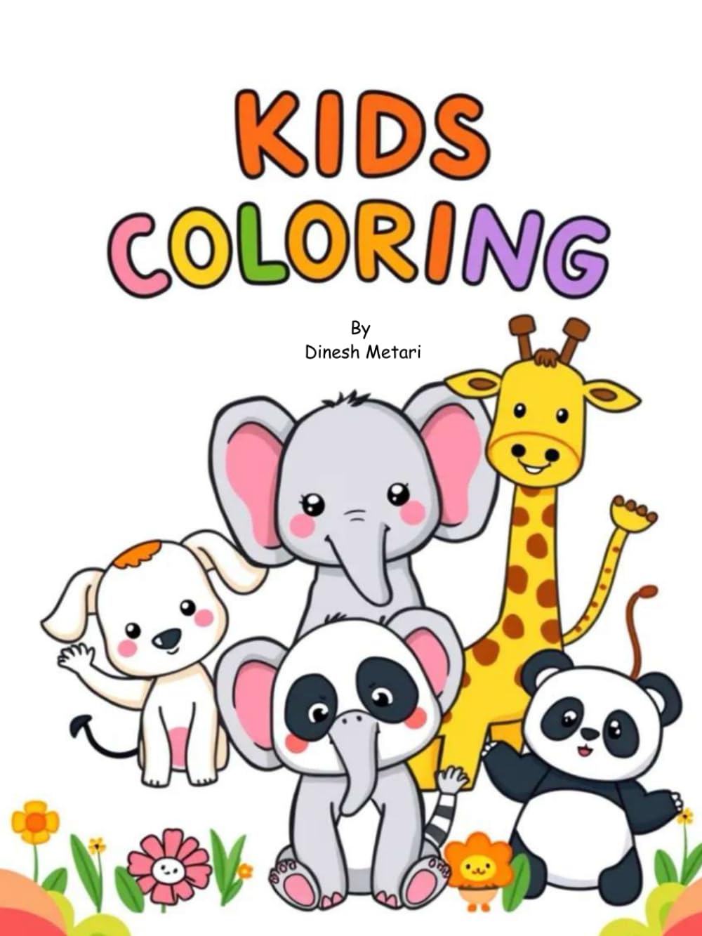 Kids Animals Coloring Book: Simple Animal Coloring Pages for Toddlers Ages 3–5