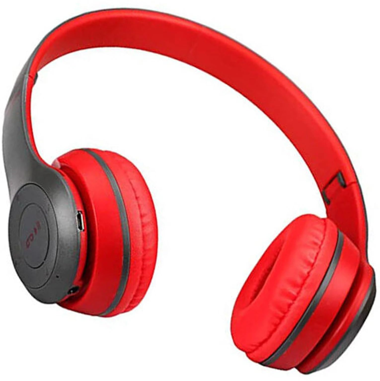 Multi Function Mode Wireless Bluetooth Headphones with Mic, Ultra HD Sound, Wired & Wireless Gaming Headset, On-Ear Foldable Headphones with Deep Bass, Noise Isolation & Long Battery Life (Red)-picture-18