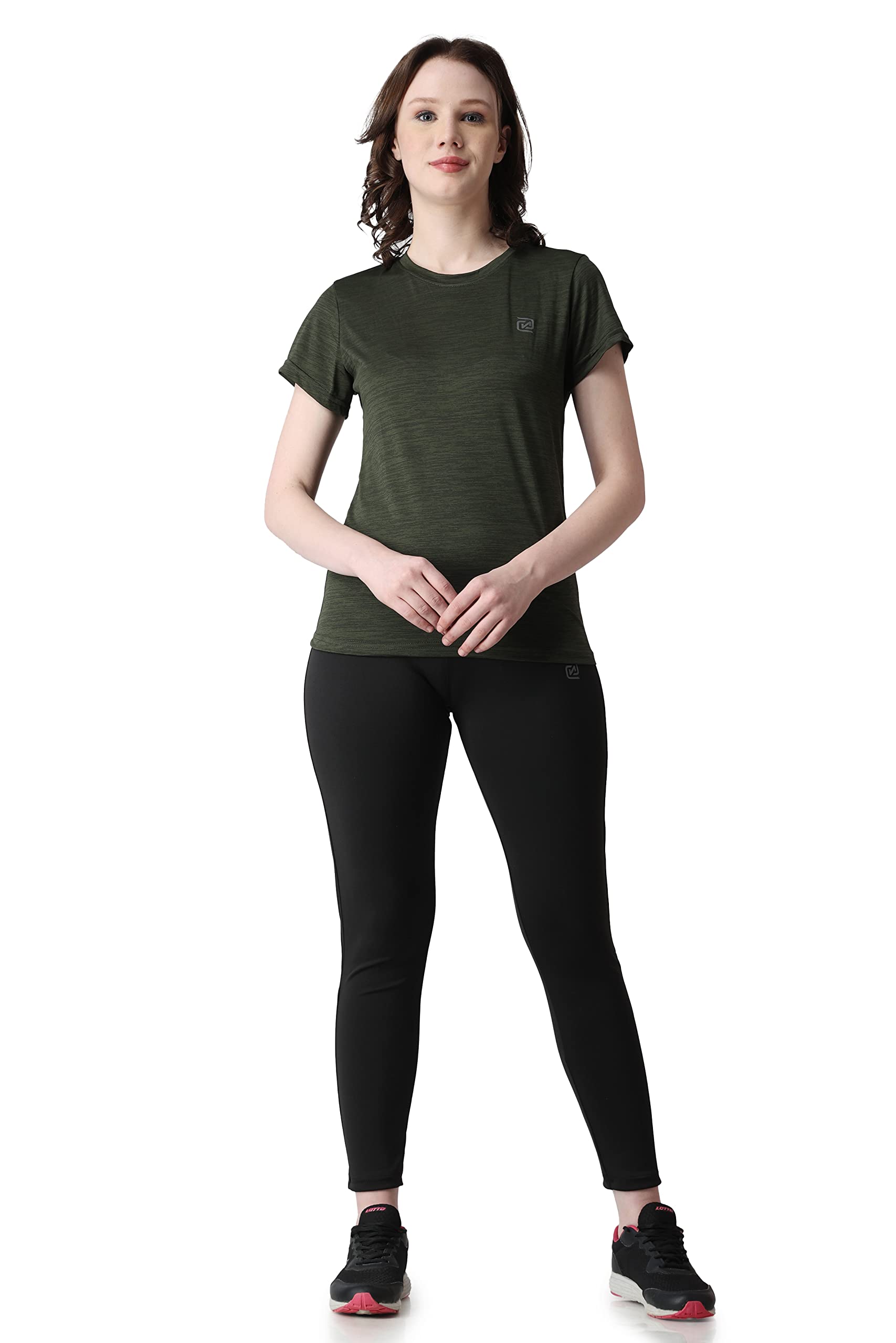 Sweat Wicking 4 Way Stretch Women T-Shirt & High Waist Legging Tracksuit-image-29