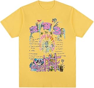 SHIYAN Camiseta de hip hop de algodón sueco para hombre, camiseta para mujer, color amarillo, talla XL
