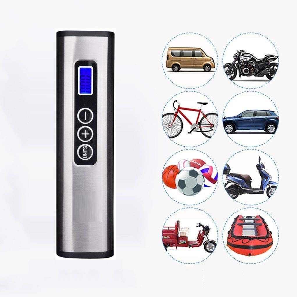 Digitaler Reifenfüller, tragbare Mini-12-V-Digitalluftpumpe mit wiederaufladbarer Li-Ionen-Batterie für Autoreifen, Fahrräder und Andere Schlauchboote, automatische Reifenpumpe mit