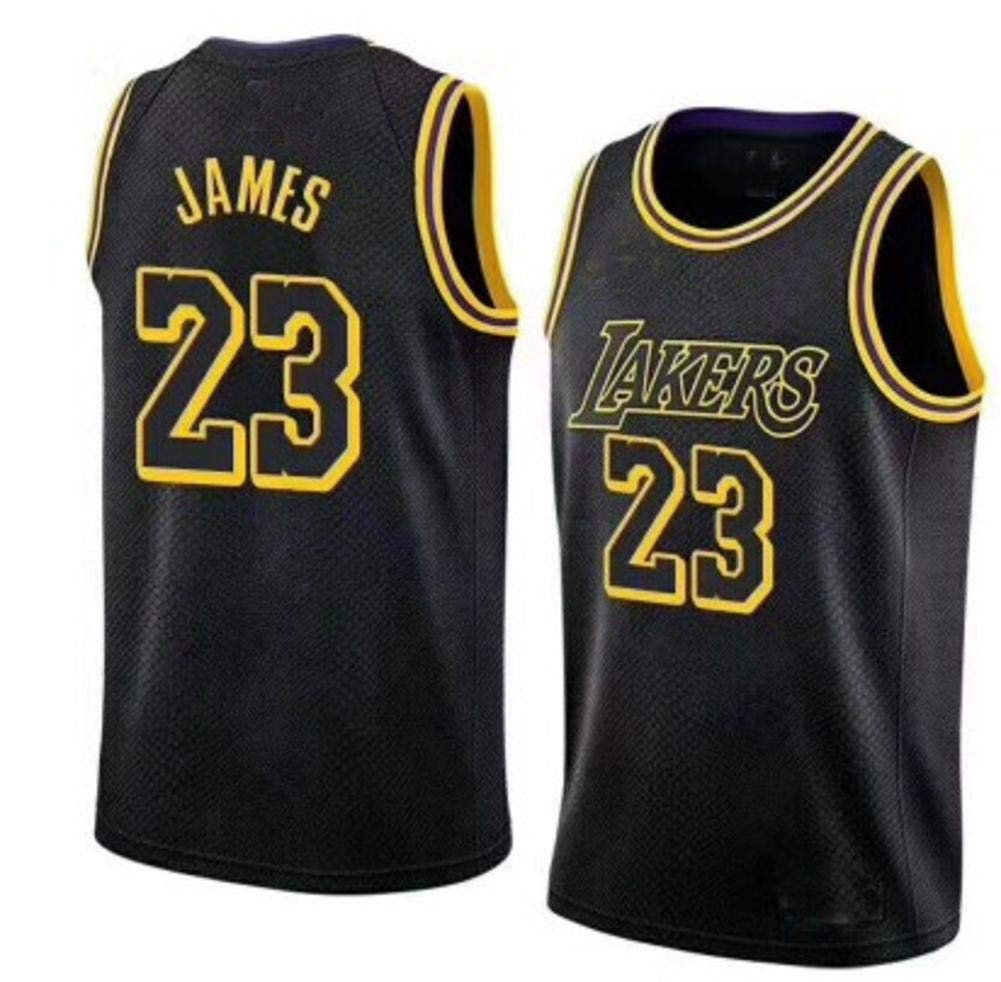 Nrkin Camiseta de Baloncesto de Los Angeles Lakers nº 23, de Lebron James Basketball, Color Negro, Amarillo y Lila, a Rayas S - XXL, Color Yellow7, tamaño Dotter: Amazon.es: Hogar